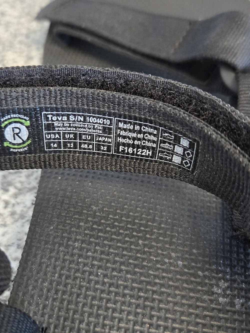 Teva Black Minimalist Sport Sandals